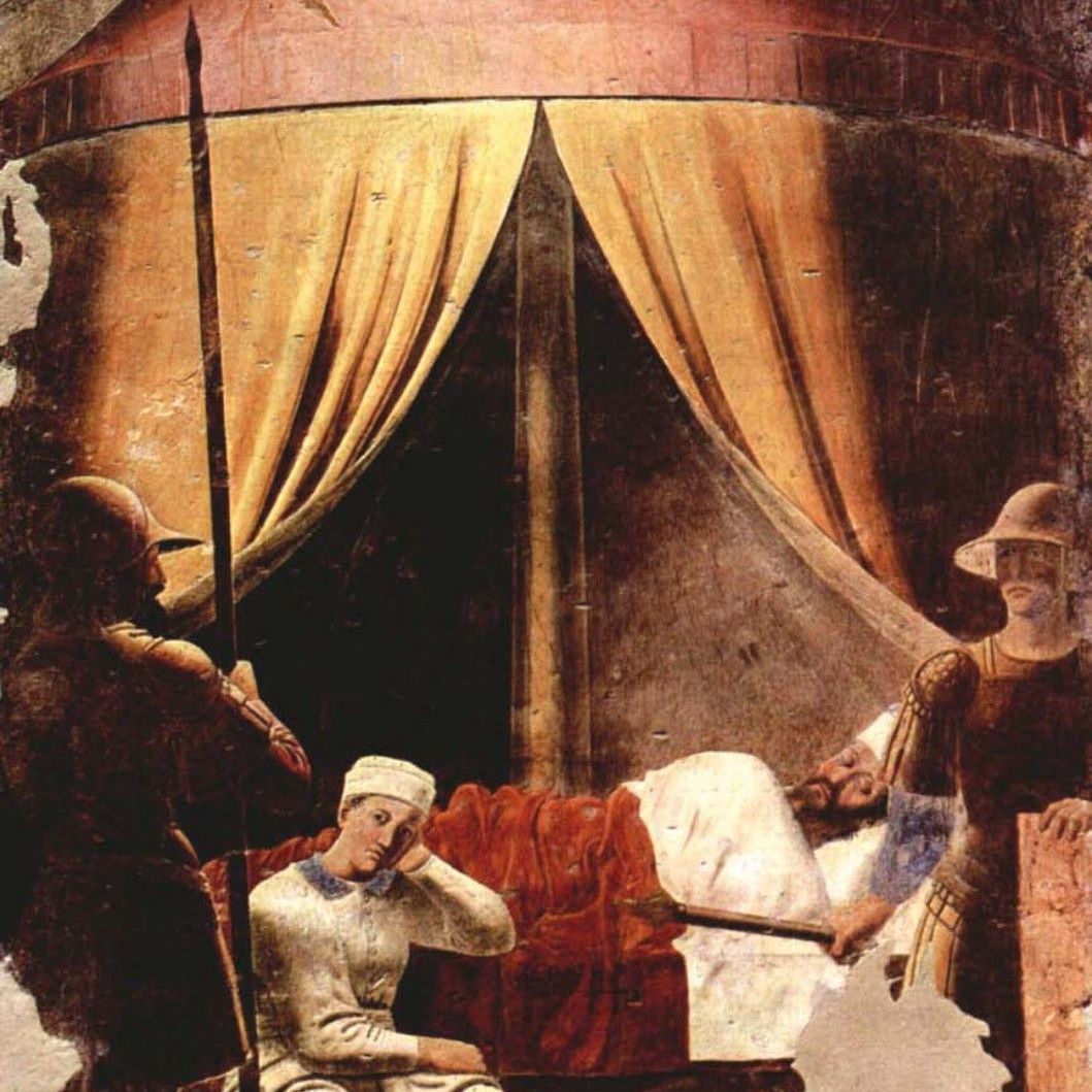  &ldquo;Il sogno di Costantino&rdquo; 
dipinto da Piero della Francesca tra il 1452 e il 1459, fa parte del ciclo di affreschi Storie della Vera Croce, conservato nella Basilica di San Francesco ad Arezzo. 
