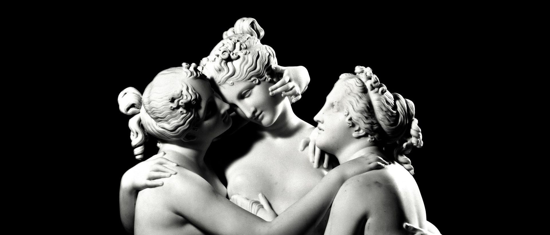  Aurelio Amendola.&nbsp;Un dettaglio dell&rsquo;opera Le Tre Grazie di Antonio Canova, 1812-1817 